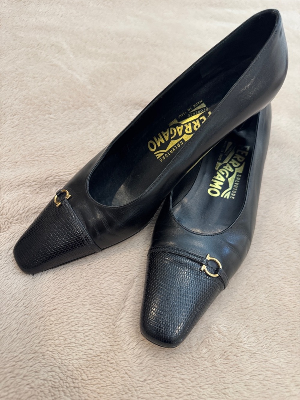 Lillaz Gancini Salvatore Ferragamo Embossed
